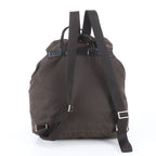 Prada Tessuto Nylon Triangle Logo Leather Backpack — view 3