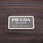 Prada Tessuto Nylon Triangle Logo Leather Backpack — view 9