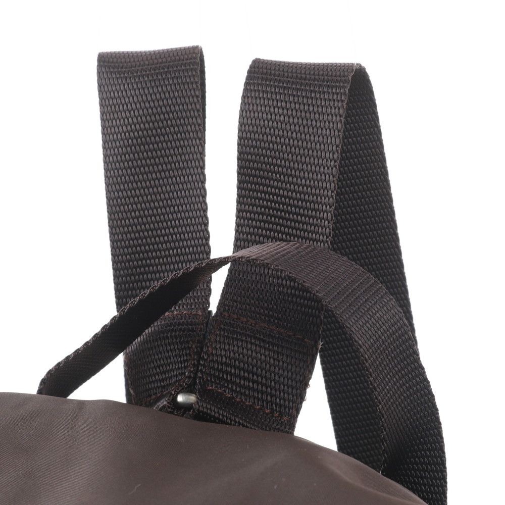 Prada Tessuto Nylon Triangle Logo Leather Backpack — view 2