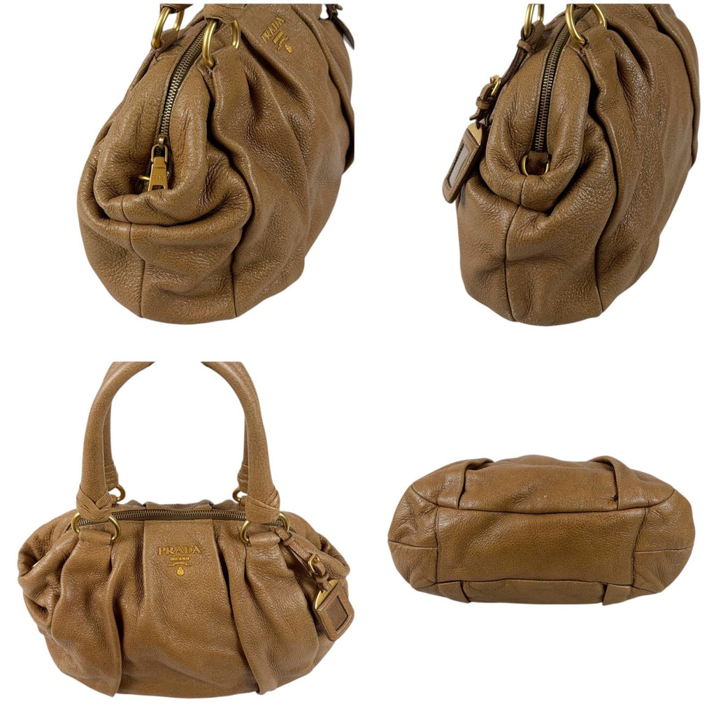 Prada Vitello Daino Leather Hand Tote Handbag — view 3