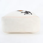 Prada Leather Canvas Canapa Monkey Shoulder Bag Hand — view 7