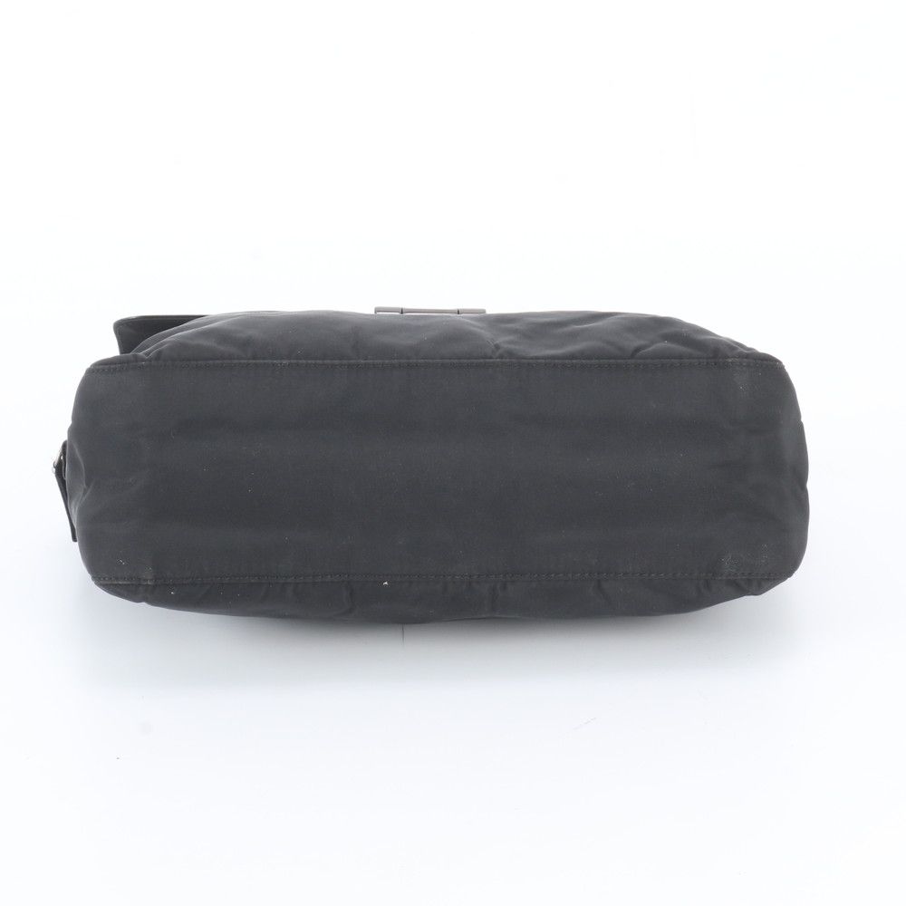 Prada Tessuto Nylon Leather Handbag Black — view 6