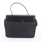 Prada Tessuto Nylon Leather Handbag Black — view 3