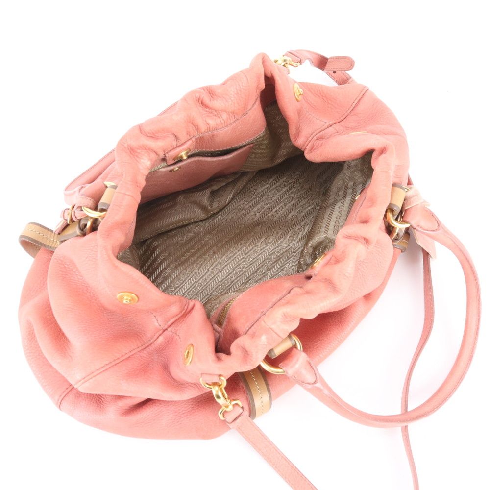 Prada Included Leather 2-Way Shoulder Bag Crossbody Hand Tote — view 8