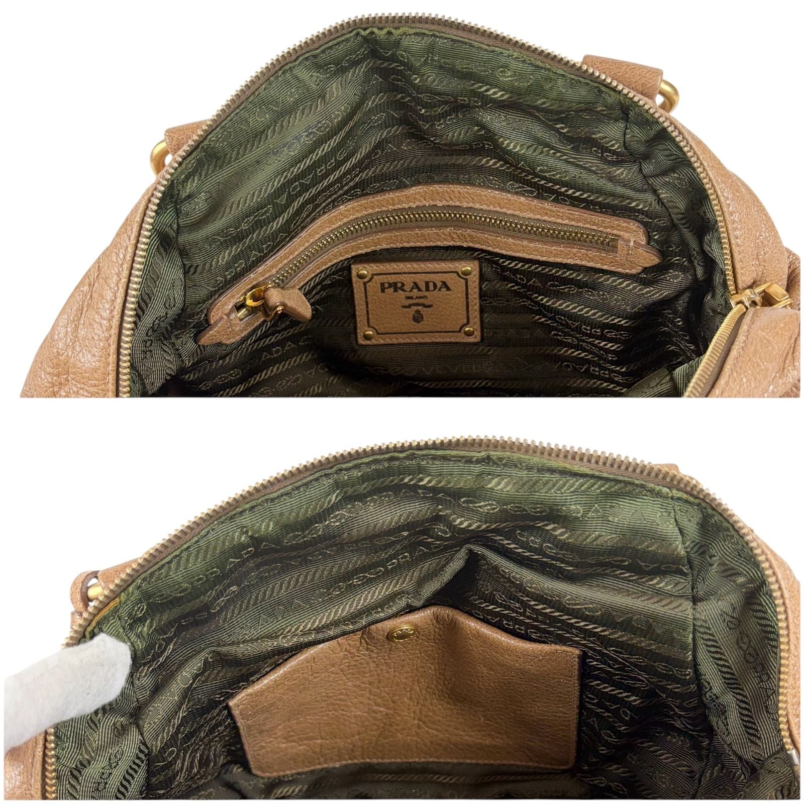 Prada Vitello Daino Leather Hand Tote Handbag — view 8