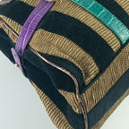 Fendi Handbag Baulot Special Chef Brown Black Purple Green Velour — view 5