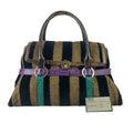 Fendi Handbag Baulot Special Chef Brown Black Purple Green Velour