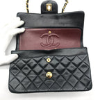 Chanel CC Logo Quilted Lambskin Turnlock Chain Shoulder Bag Black — view 5