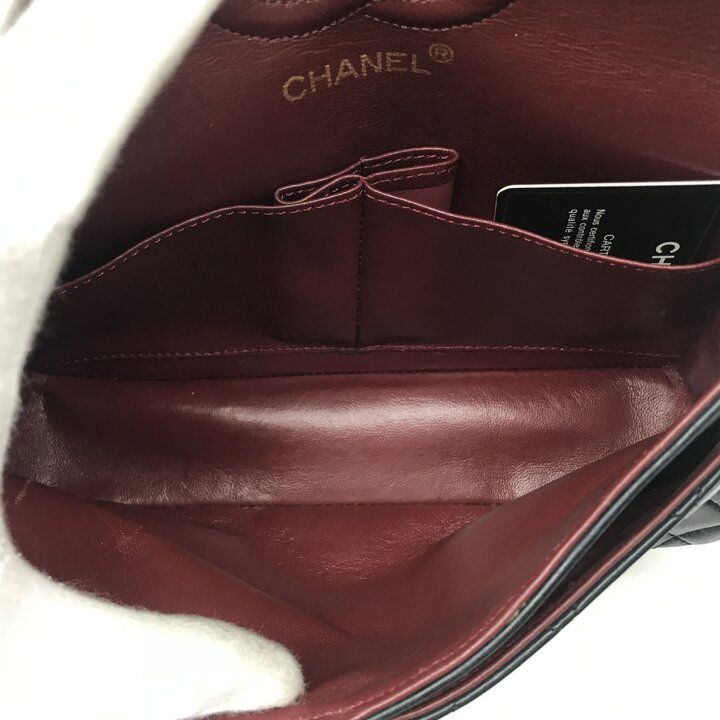 Chanel CC Logo Quilted Lambskin Turnlock Chain Shoulder Bag Black — view 6