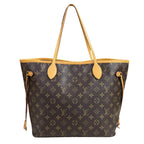 Louis Vuitton Neverfull MM Monogram Tote Bag Canvas Brown — view 3