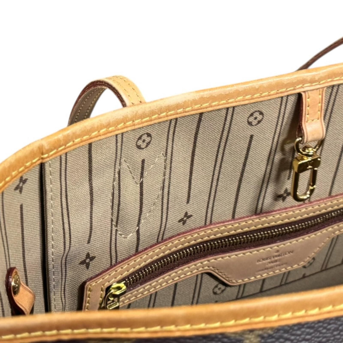 Louis Vuitton Neverfull MM Monogram Tote Bag Canvas Brown — view 7