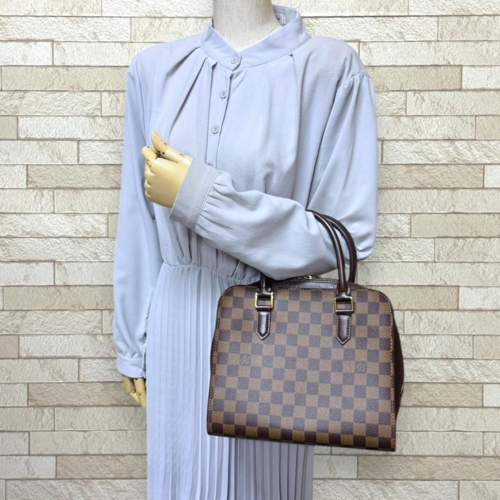 Louis Vuitton Triana Damier Handbag Canvas Brown — view 2