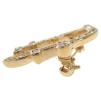 Dior Logo Brooch Metal Rhinestone Gold — view 4