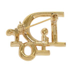 Dior Logo Brooch Metal Rhinestone Gold — view 5