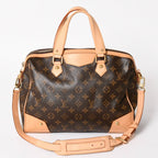 Louis Vuitton Retiro PM Monogram 2-Way Bag Brown Gold