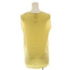 Chanel Blouse Shirt Sleeveless Silk 38 Yellow HN — view 3