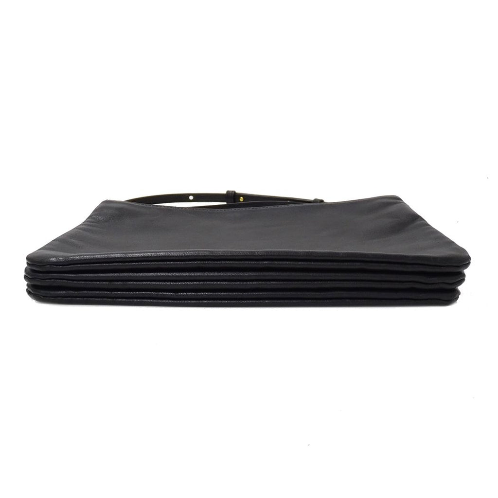 Celine Shoulder Bag Trio Large Leather Black Going Out Adults Simple — view 3