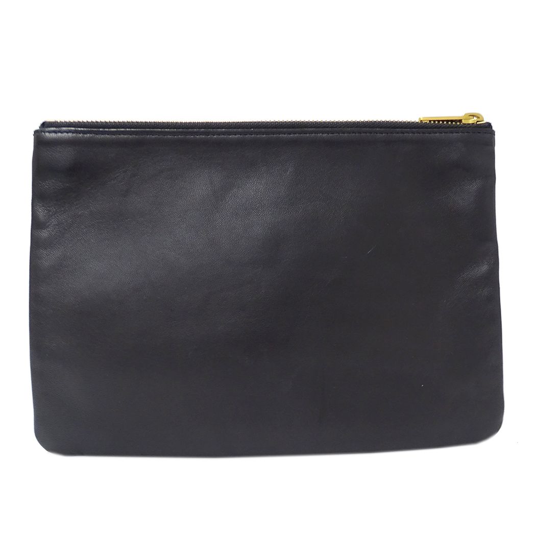 Celine Shoulder Bag Trio Large Leather Black Going Out Adults Simple — view 2