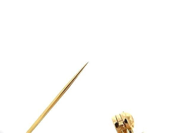 Dior Brooch Leaf Wreath Gold Metal Rhinestone Vintage — view 3