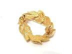 Dior Brooch Leaf Wreath Gold Metal Rhinestone Vintage — view 2