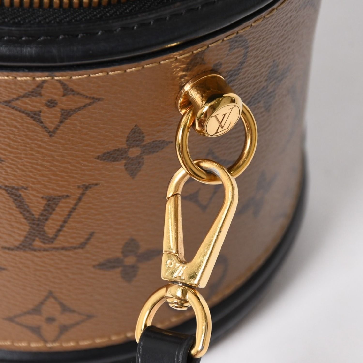 Louis Vuitton Cannes Shoulder Bag Monogram Reverse Brown Black — view 6