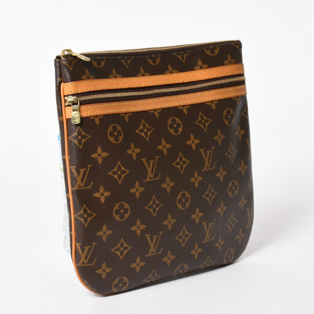 Louis Vuitton Pochette Bosphore Shoulder Bag Monogram Canvas Brown Gold — view 3