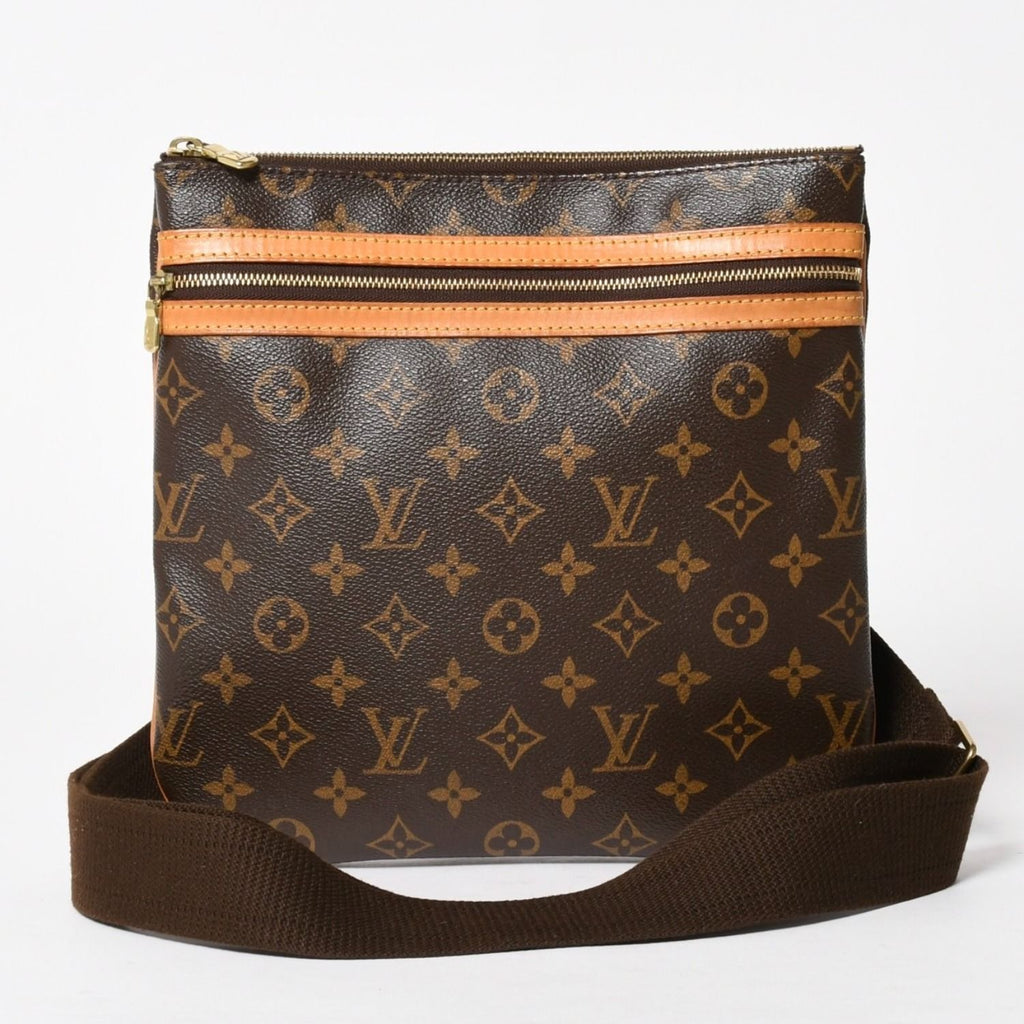 Louis Vuitton Pochette Bosphore Shoulder Bag Monogram Canvas Brown Gold
