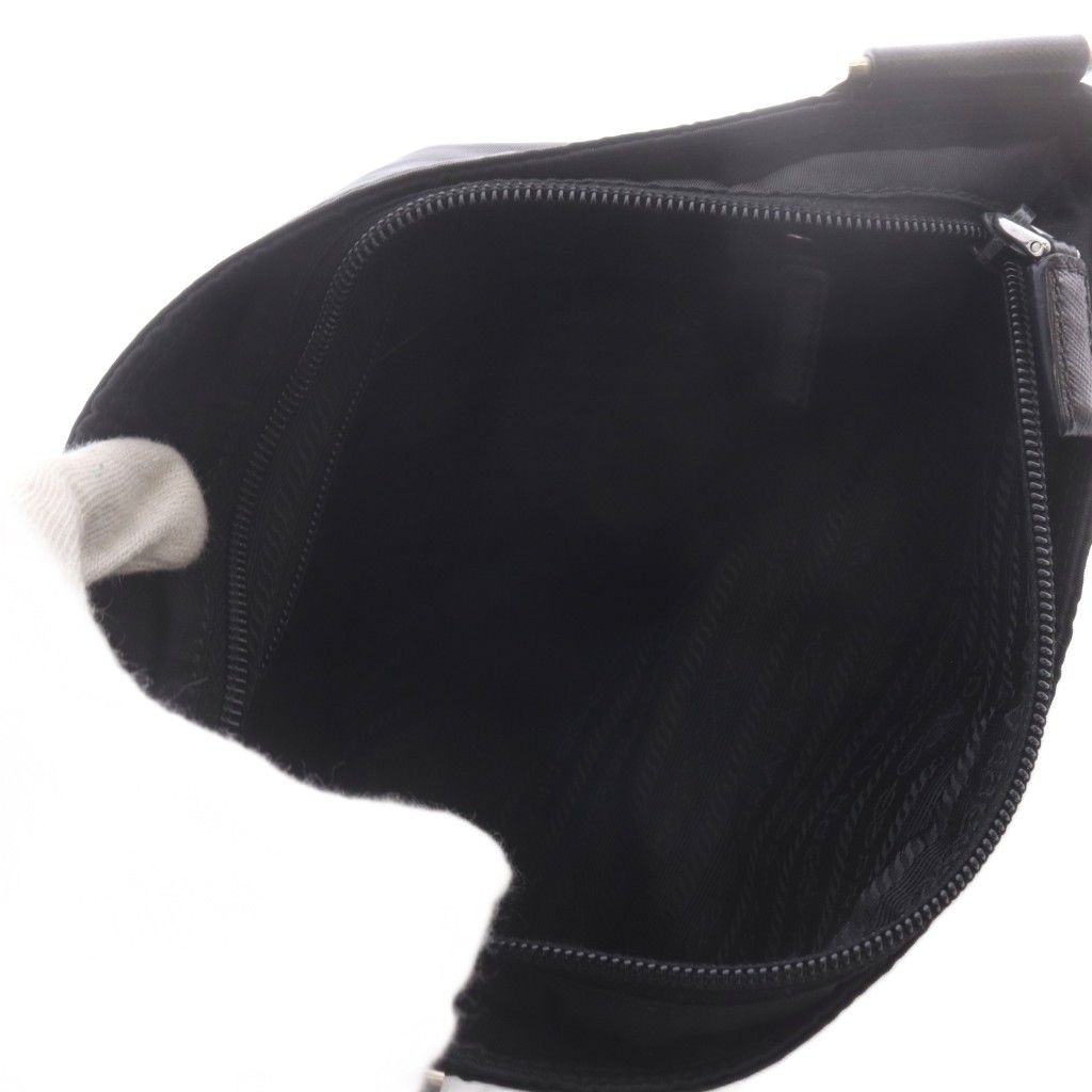 Prada Nylon Crossbody Shoulder Bag Black — view 5