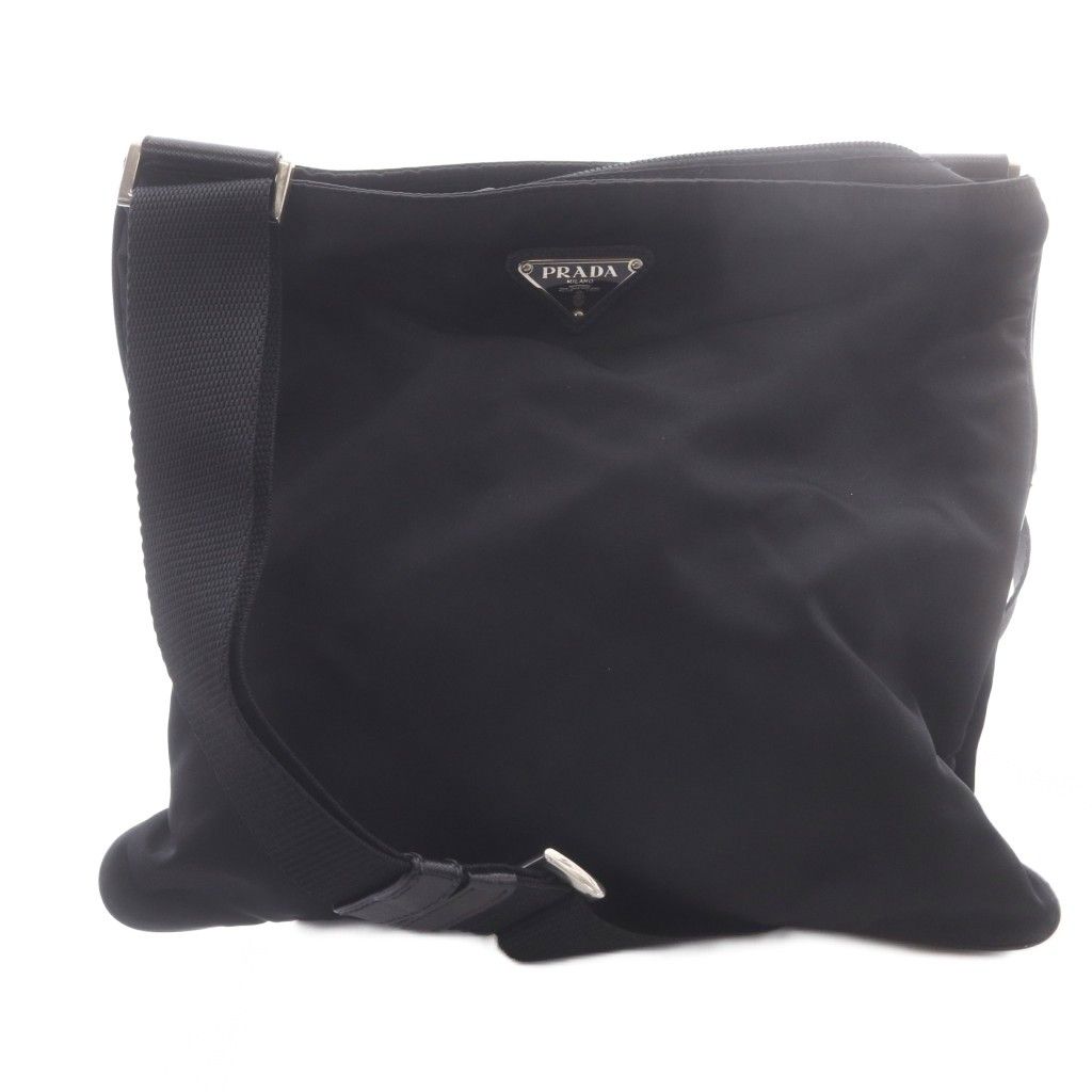 Prada Nylon Crossbody Shoulder Bag Black