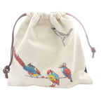 Loewe Paulas Ibiza Drawstring Pouch White Black — view 2