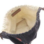 Loewe Paulas Ibiza Drawstring Pouch White Black — view 6