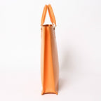 Louis Vuitton Sac Plat GM Tote Bag Business Square Shape Epi Leather Orange Gold — view 4