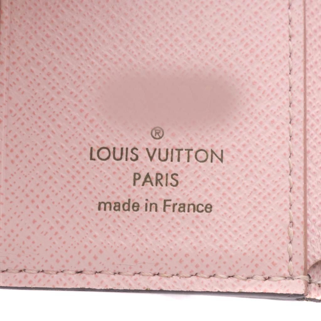 Louis Vuitton Portefeuille Zoe Trifold Wallet Brown Pink Snap Button Closure — view 6