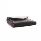 Louis Vuitton Portefeuille Zoe Trifold Wallet Brown Pink Snap Button Closure — view 4