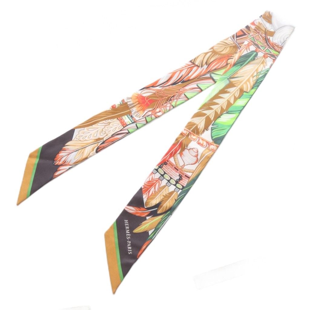 Hermes Twilly Scarf Dance Pacific Pacifique Silk Multicolor — view 4