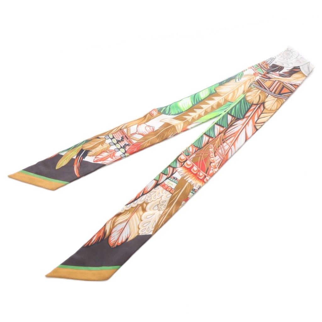 Hermes Twilly Scarf Dance Pacific Pacifique Silk Multicolor — view 5