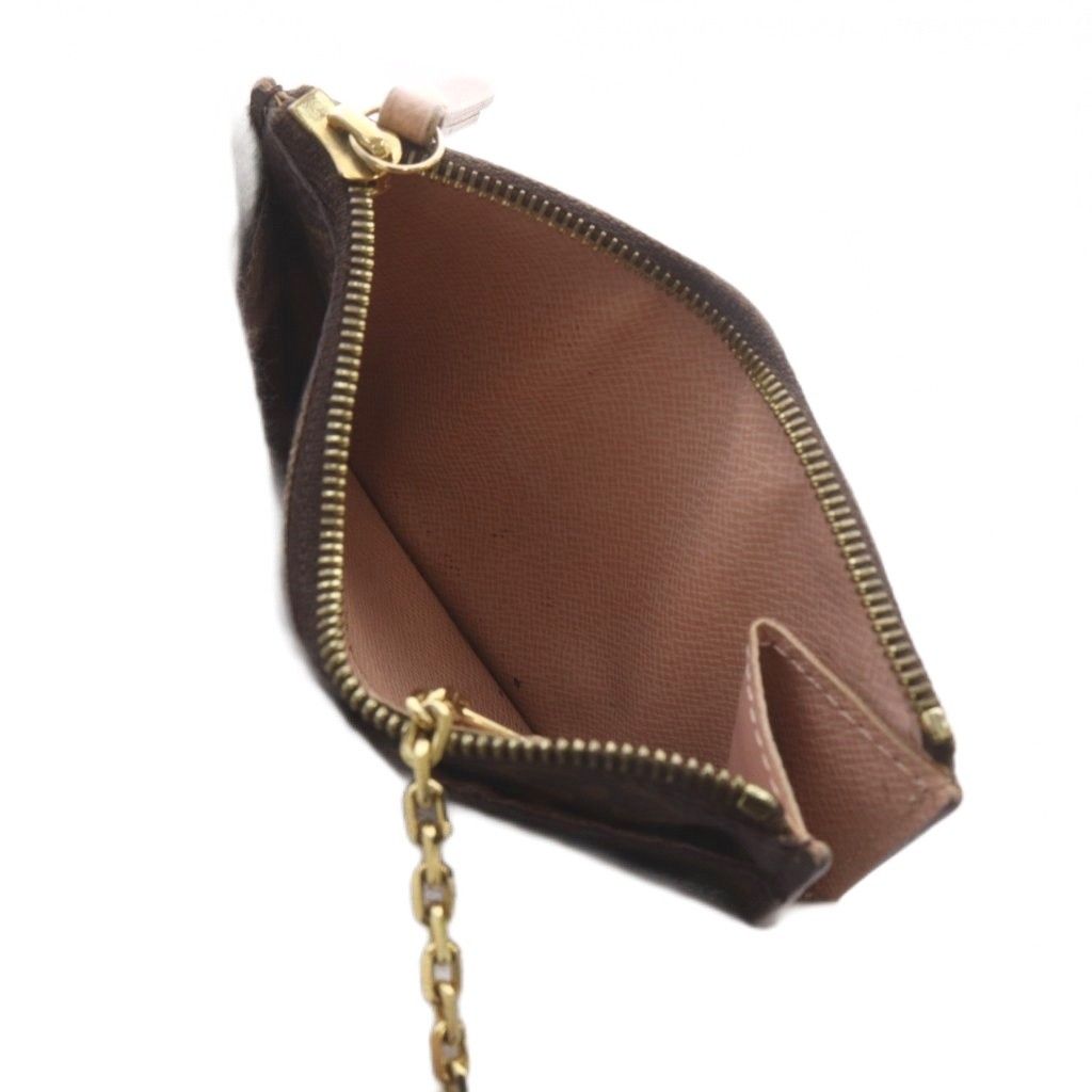 Louis Vuitton Monogram Trunk Print Pochette Cles Key Case Coin Brown — view 4
