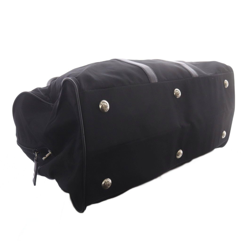 Prada Tessuto Plate Boston Bag Black — view 5