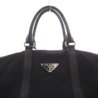 Prada Tessuto Plate Boston Bag Black — view 4