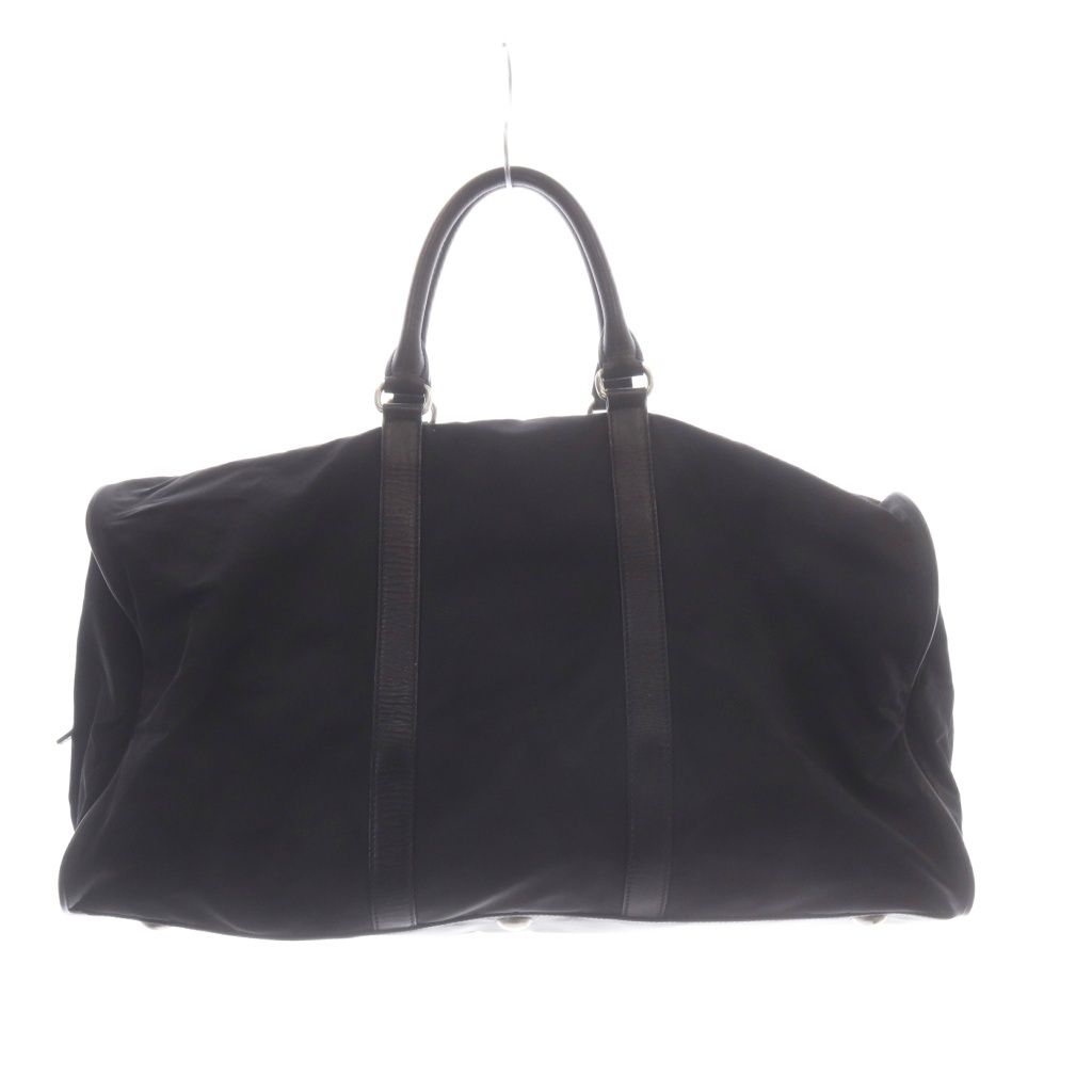 Prada Tessuto Plate Boston Bag Black — view 2