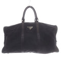 Prada Tessuto Plate Boston Bag Black