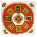 Hermes Scarf Carre 90 Poste Et Cavalerie Silk Red White