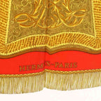 Hermes Scarf Carre 90 Poste Et Cavalerie Silk Red White — view 3