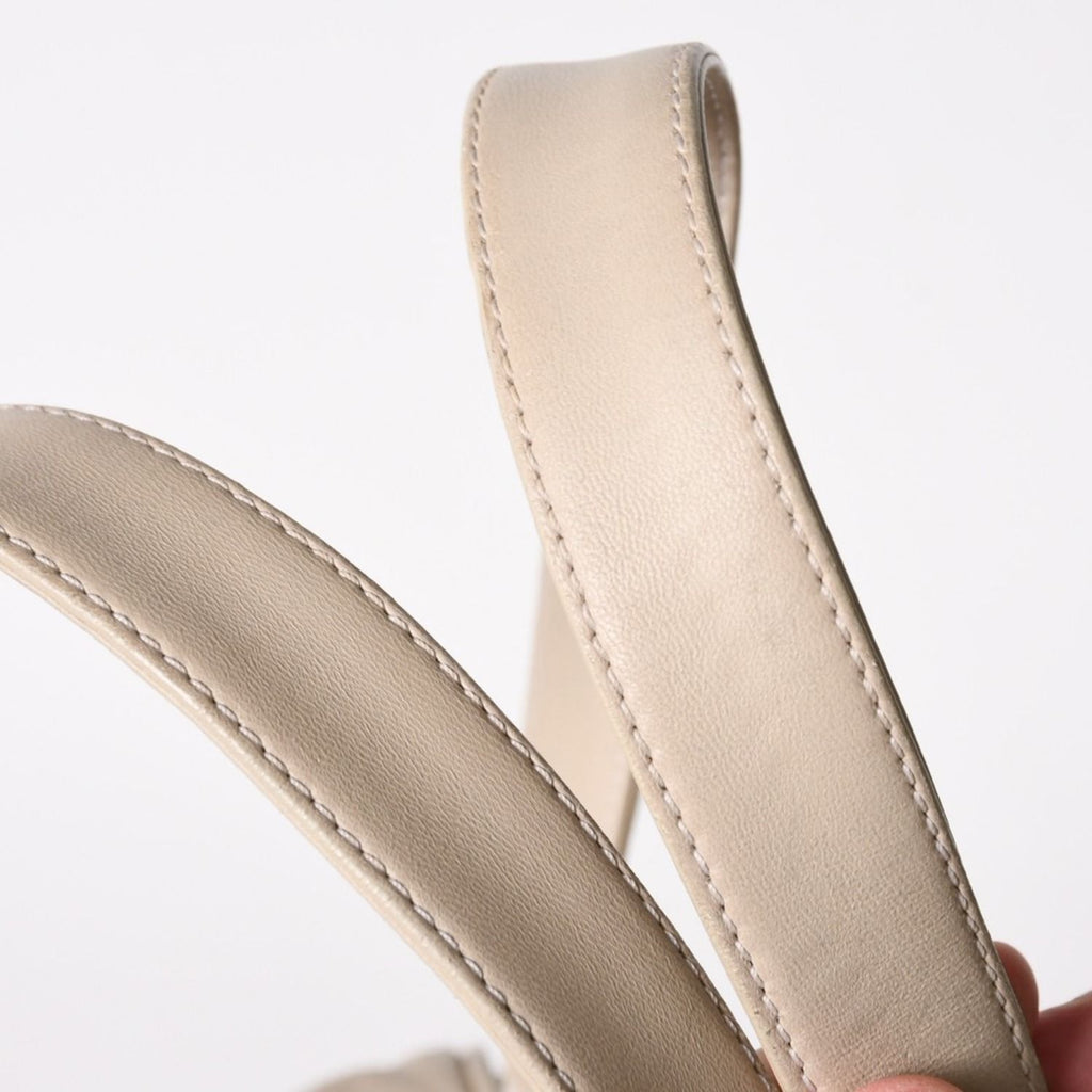 Loewe Anagram Tote Bag Side Pocket Leather Ivory Silver — view 7