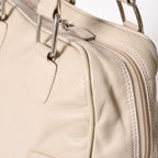 Loewe Anagram Tote Bag Side Pocket Leather Ivory Silver — view 4