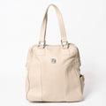 Loewe Anagram Tote Bag Side Pocket Leather Ivory Silver