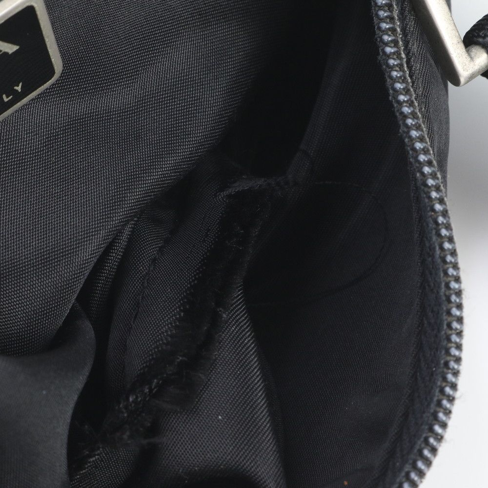 Prada White Tessuto Nylon Triangle Logo Leather Shoulder Bag Crossbody Messenger — view 8
