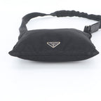 Prada White Tessuto Nylon Triangle Logo Leather Shoulder Bag Crossbody Messenger — view 6