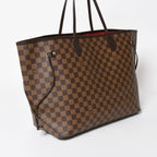 Louis Vuitton Neverfull GM Tote Bag Damier Ebene Brown Vintage Gold — view 3