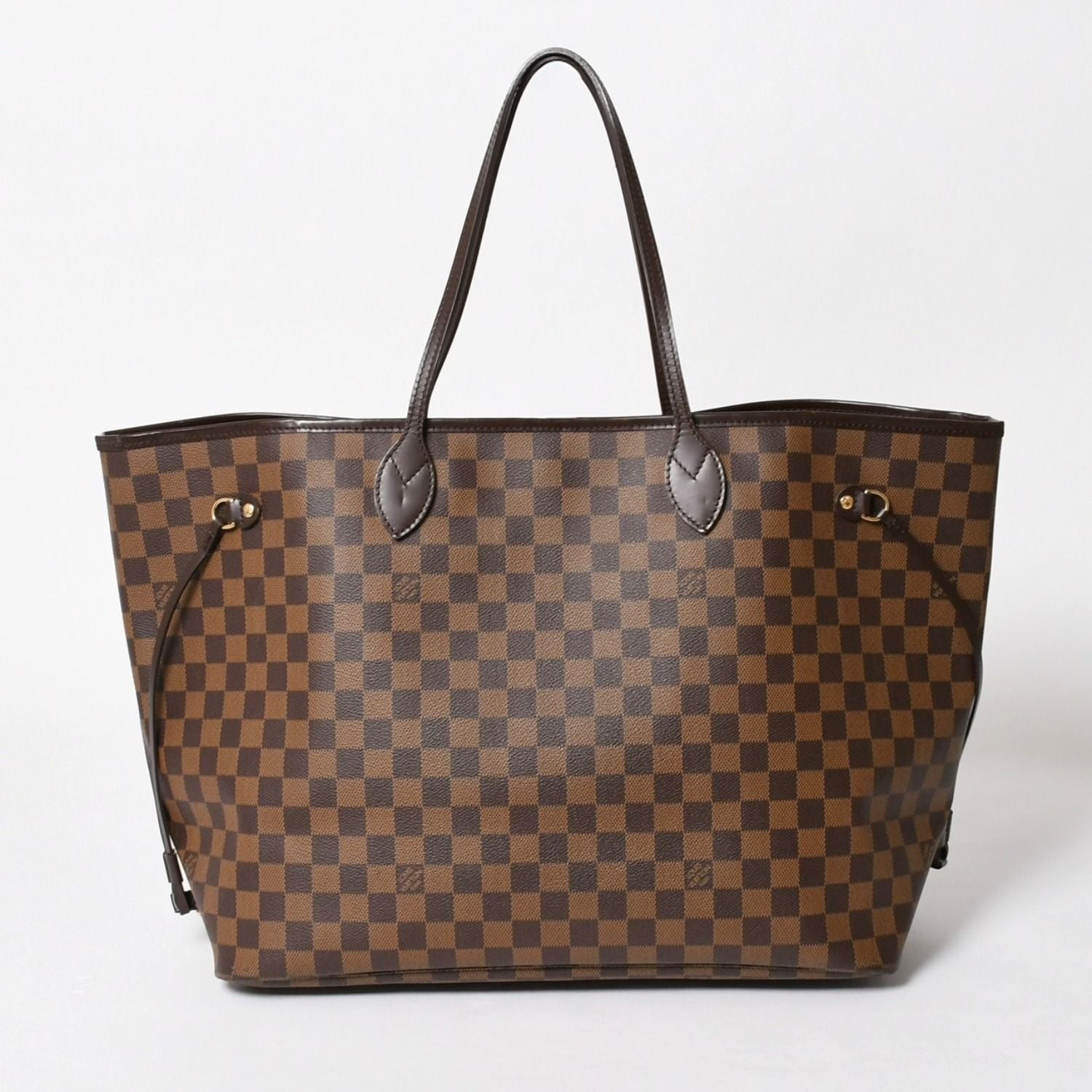 Louis Vuitton Neverfull GM Tote Bag Damier Ebene Brown Vintage Gold — view 2
